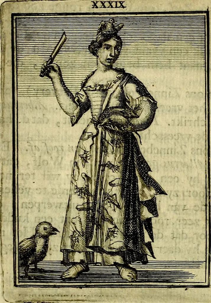 An illustration from Tafereel van overdeftige zinnebeelden, gemaelt naer de deuchden, ondeuchden, gemoetsdriften der menschen, straffen Godts, en zegeningen, 1722, leaf 233