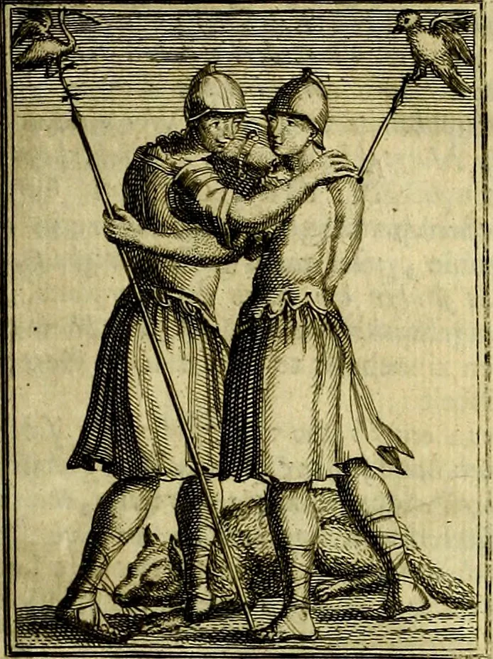 An illustration from Tafereel van overdeftige zinnebeelden, gemaelt naer de deuchden, ondeuchden, gemoetsdriften der menschen, straffen Godts, en zegeningen, 1722, leaf 307