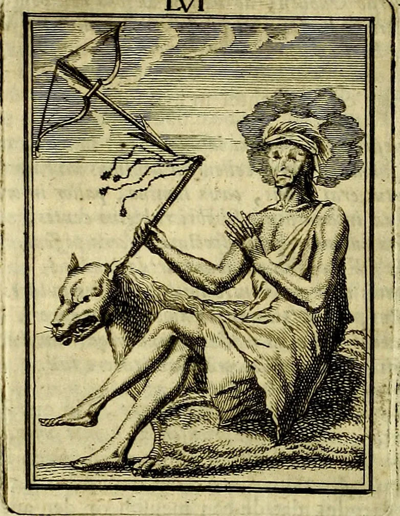An illustration from Tafereel van overdeftige zinnebeelden, gemaelt naer de deuchden, ondeuchden, gemoetsdriften der menschen, straffen Godts, en zegeningen, 1722, leaf 361