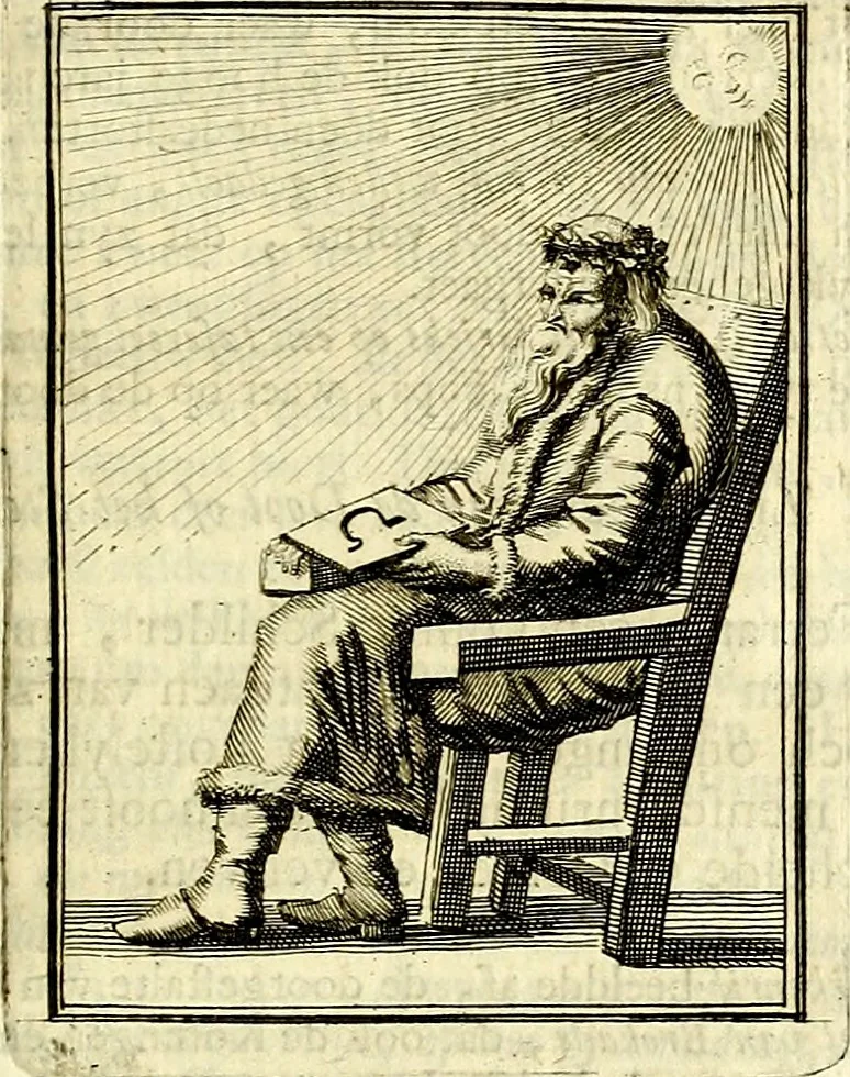 An illustration from Tafereel van overdeftige zinnebeelden, gemaelt naer de deuchden, ondeuchden, gemoetsdriften der menschen, straffen Godts, en zegeningen, 1722, leaf 392