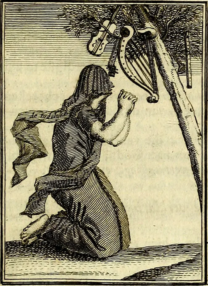 An illustration from Tafereel van overdeftige zinnebeelden, gemaelt naer de deuchden, ondeuchden, gemoetsdriften der menschen, straffen Godts, en zegeningen, 1722, leaf 424