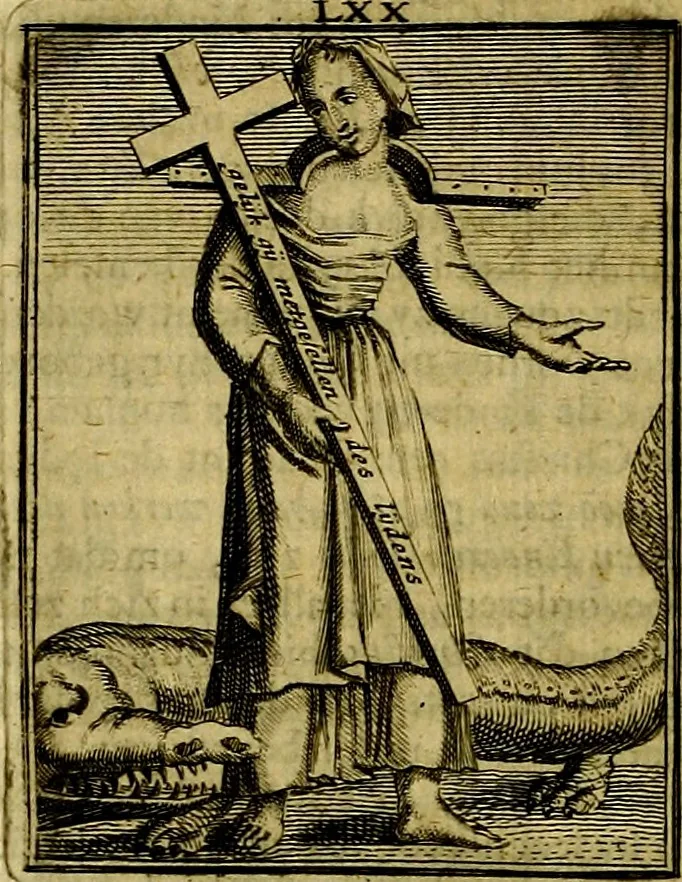 An illustration from Tafereel van overdeftige zinnebeelden, gemaelt naer de deuchden, ondeuchden, gemoetsdriften der menschen, straffen Godts, en zegeningen, 1722, leaf 455
