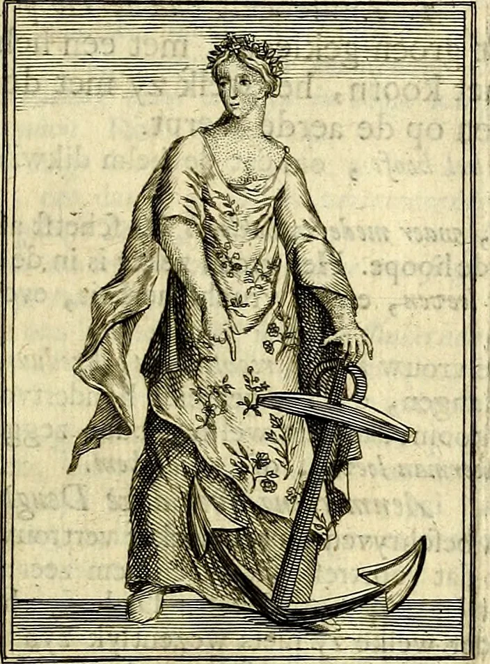 An illustration from Tafereel van overdeftige zinnebeelden, gemaelt naer de deuchden, ondeuchden, gemoetsdriften der menschen, straffen Godts, en zegeningen, 1722, leaf 48