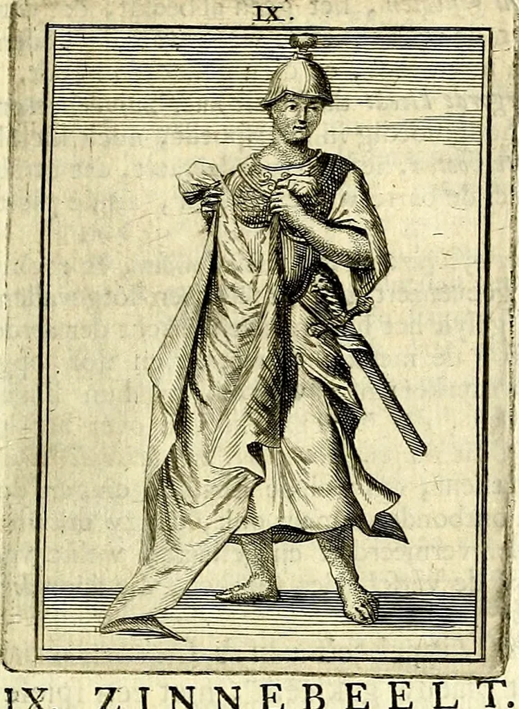 An illustration from Tafereel van overdeftige zinnebeelden, gemaelt naer de deuchden, ondeuchden, gemoetsdriften der menschen, straffen Godts, en zegeningen, 1722, leaf 60