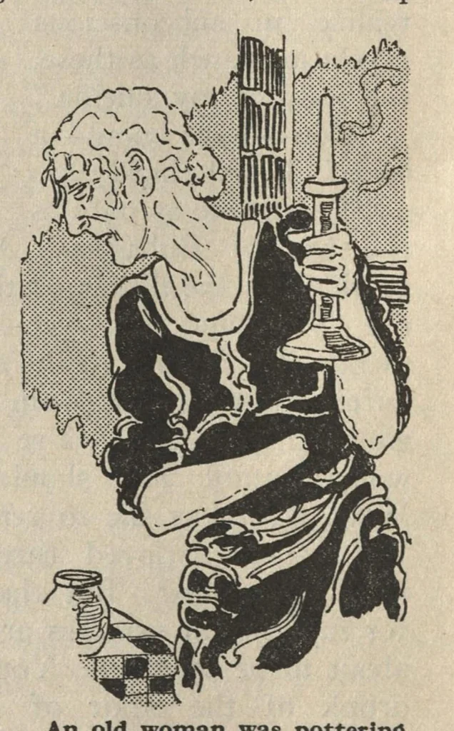 An illustration from Tales of Magic and Mystery, Vol. 1, No. 1 (December 1927), 1927, leaf 21