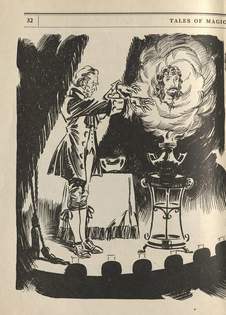 An illustration from Tales of Magic and Mystery, Vol. 1, No. 1 (December 1927), 1927, leaf 33