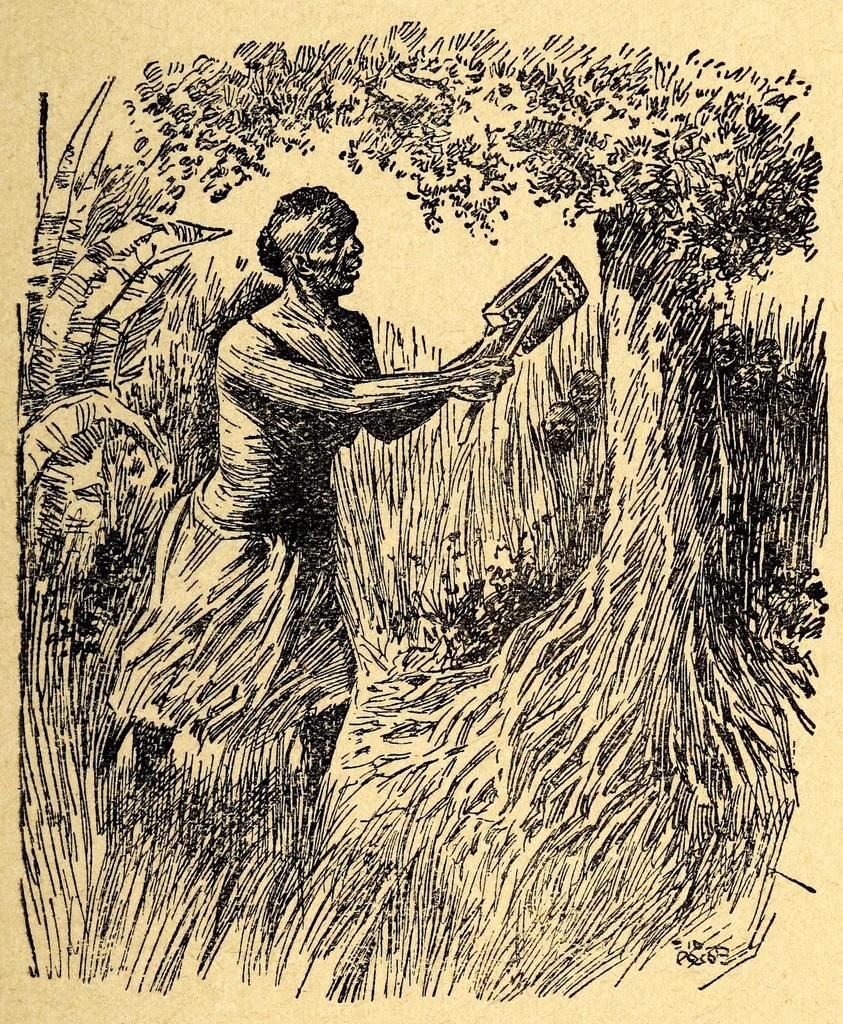 An illustration from Tales of the African wild, 1914, leaf 123