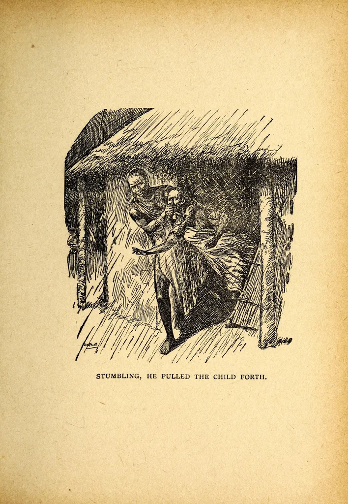 An illustration from Tales of the African wild, 1914, leaf 75
