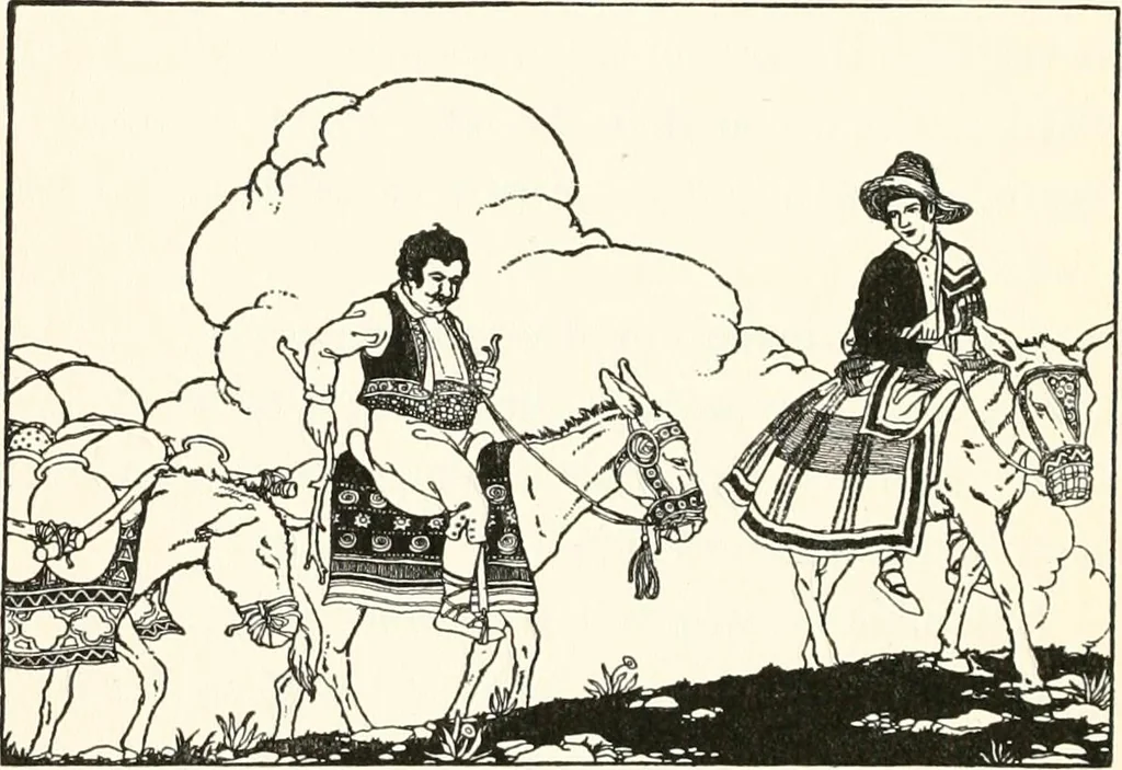 An illustration from Tales of enchantment from Spain, 1920, leaf 73
