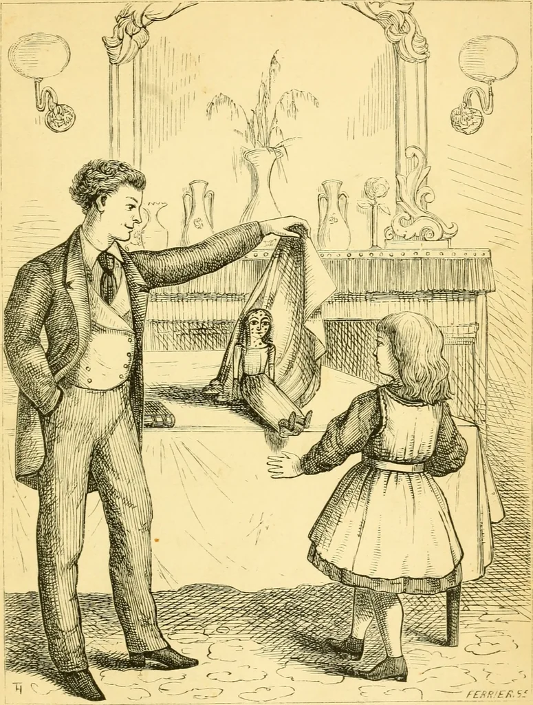 An illustration from Tales of the toys : told by themselves, 1869, leaf 106