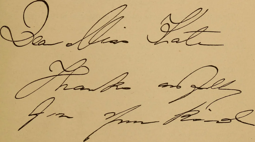 An illustration from Talks on graphology, the art of knowing character through handwriting, 1892, leaf 88
