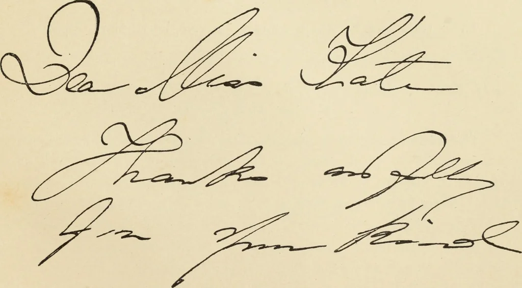 An illustration from Talks on graphology, the art of knowing character through handwriting, 1892, leaf 88