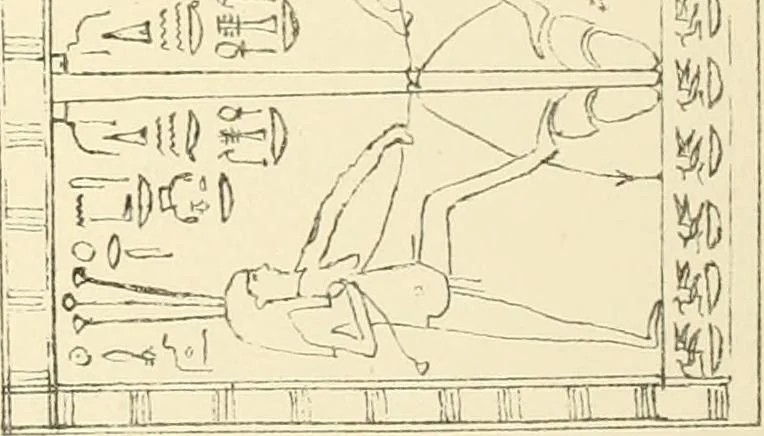 An illustration from Tanis, 1885, leaf 218