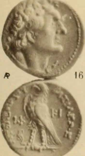 An illustration from Ta nomismata tou kratous ton Ptolemaion, 1904, leaf 102