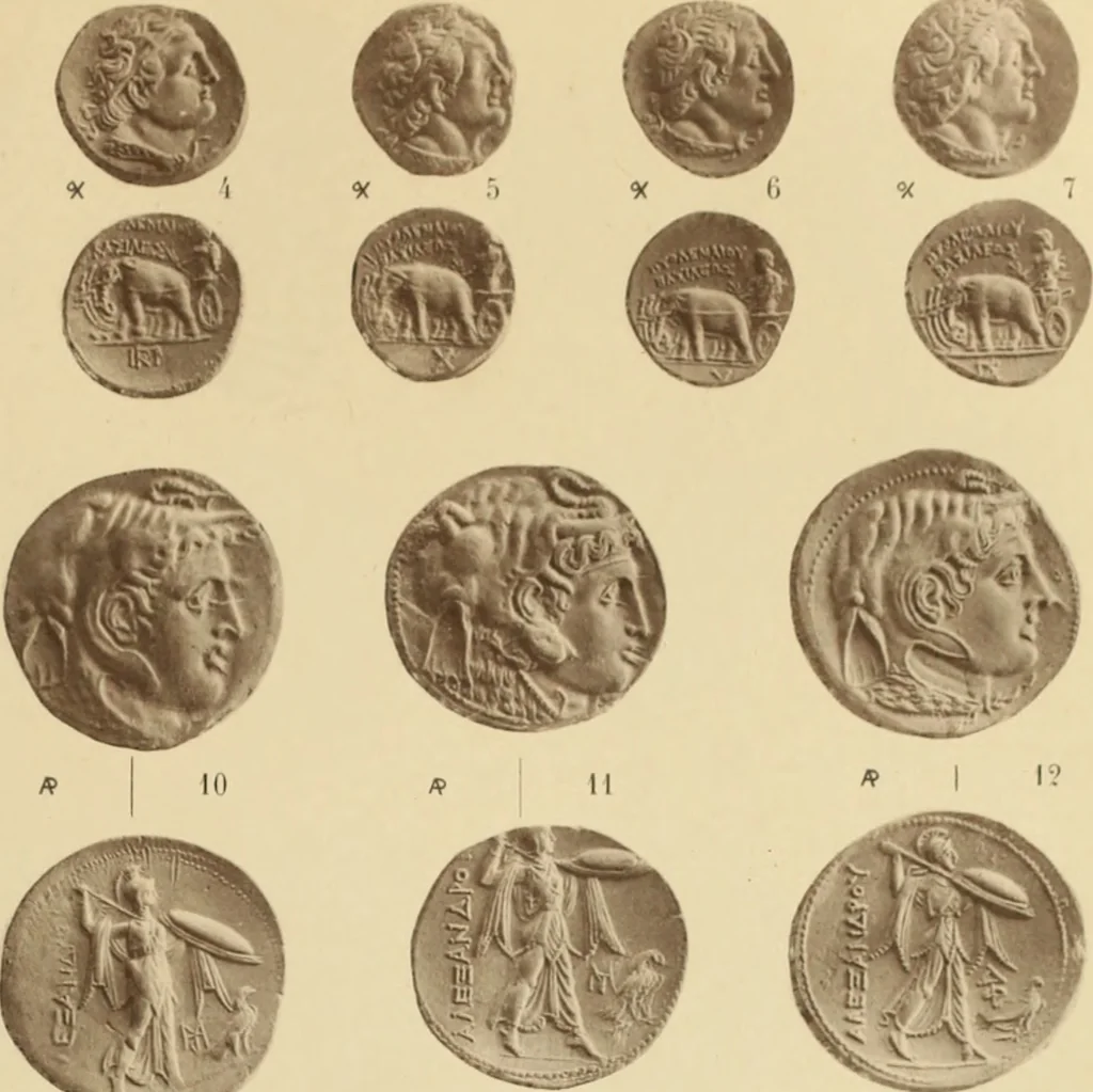 An illustration from Ta nomismata tou kratous ton Ptolemaion, 1904, leaf 18