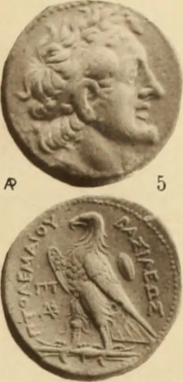 An illustration from Ta nomismata tou kratous ton Ptolemaion, 1904, leaf 34