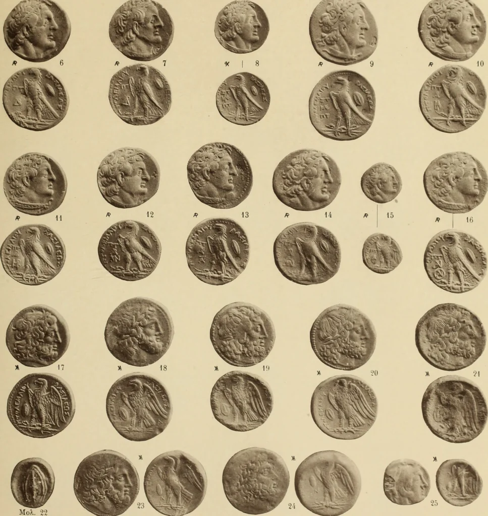 An illustration from Ta nomismata tou kratous ton Ptolemaion, 1904, leaf 34