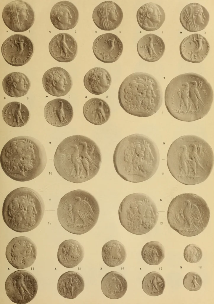An illustration from Ta nomismata tou kratous ton Ptolemaion, 1904, leaf 54