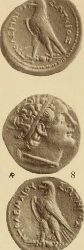 An illustration from Ta nomismata tou kratous ton Ptolemaion, 1904, leaf 62