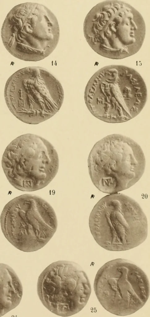 An illustration from Ta nomismata tou kratous ton Ptolemaion, 1904, leaf 64