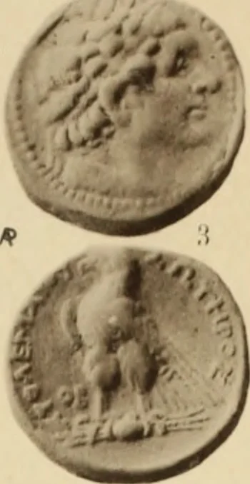 An illustration from Ta nomismata tou kratous ton Ptolemaion, 1904, leaf 76