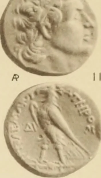 An illustration from Ta nomismata tou kratous ton Ptolemaion, 1904, leaf 82