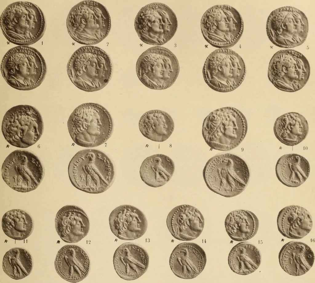 An illustration from Ta nomismata tou kratous ton Ptolemaion, 1904, leaf 86