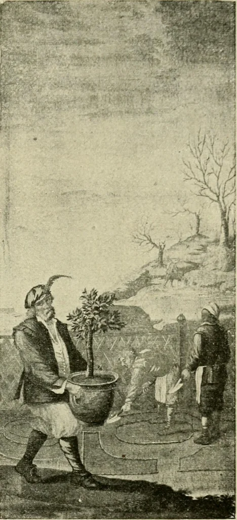 An illustration from Tapestries and carpets from the palace of the Pardo [sic], woven at the royal manufactory of Madrid, loaned by His Majesty the King of Spain for exhibition by the Hispanic Society of America, 1917, leaf 20