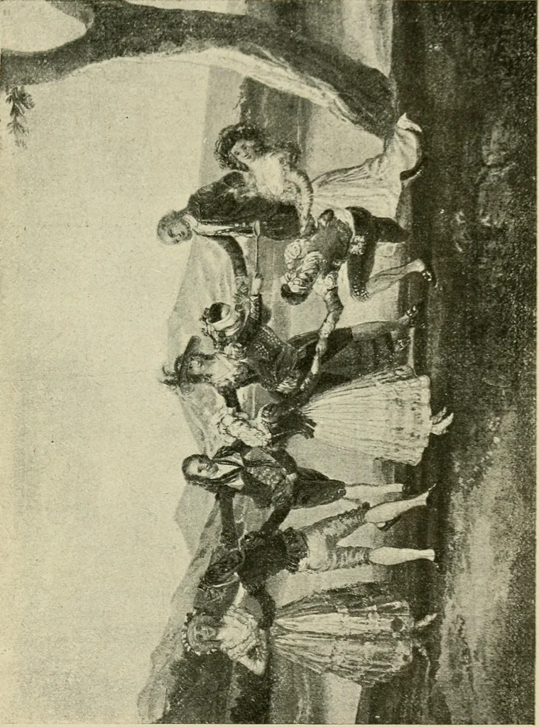 An illustration from Tapestries and carpets from the palace of the Pardo [sic], woven at the royal manufactory of Madrid, loaned by His Majesty the King of Spain for exhibition by the Hispanic Society of America, 1917, leaf 48