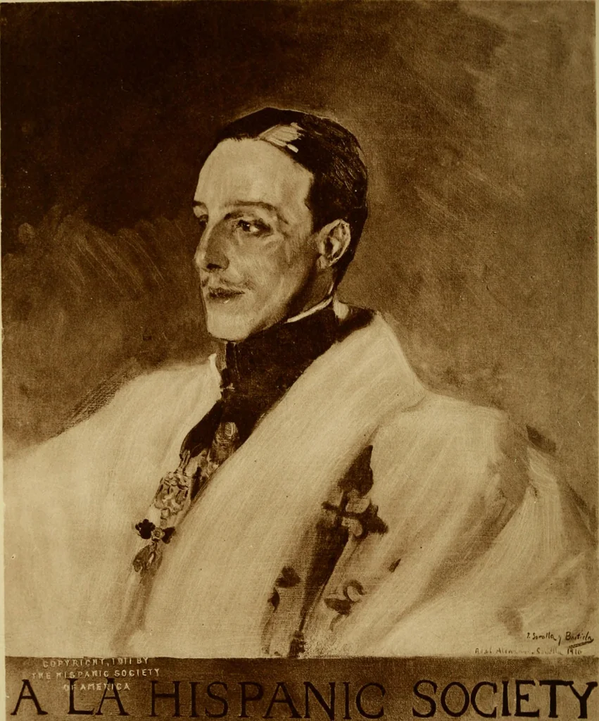 An illustration from Tapestries and carpets from the palace of the Pardo [sic], woven at the royal manufactory of Madrid, loaned by His Majesty the King of Spain for exhibition by the Hispanic Society of America, 1917, leaf 9