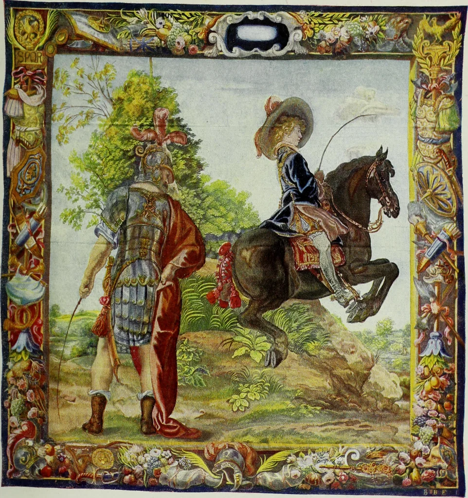 An illustration from The tapestries of the Vienna imperial court, 1922, leaf 100