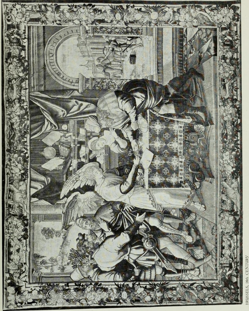 An illustration from The tapestries of the Vienna imperial court, 1922, leaf 34