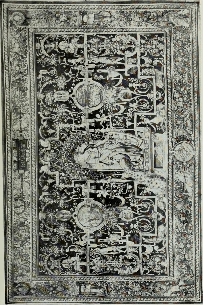 An illustration from The tapestries of the Vienna imperial court, 1922, leaf 74