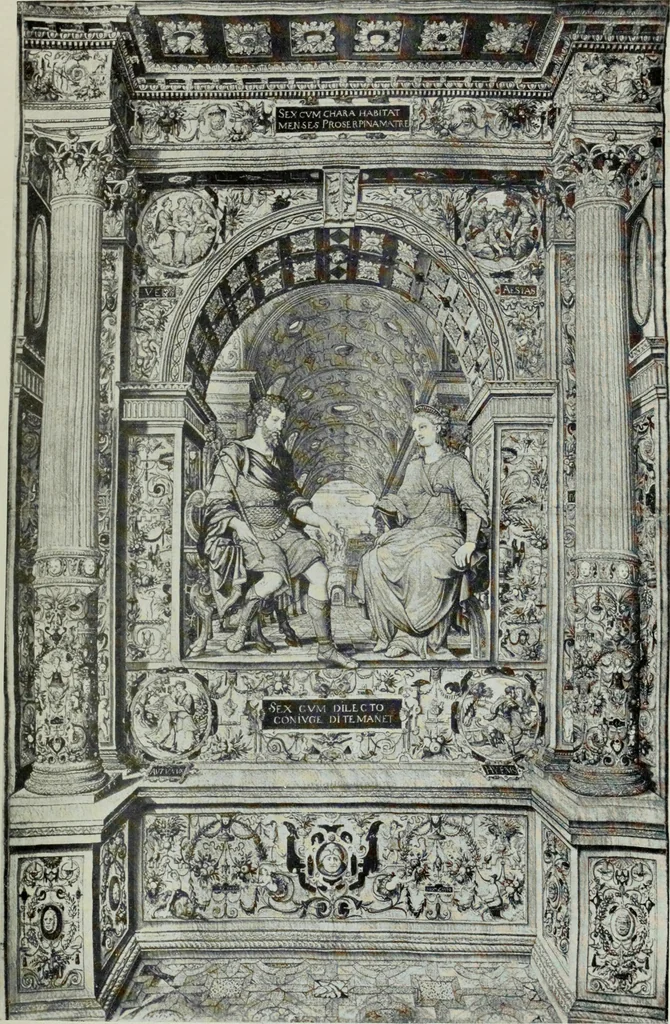 An illustration from The tapestries of the Vienna imperial court, 1922, leaf 80