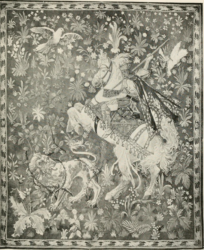 An illustration from Tapestries, their origin, history and renaissance, 1912, leaf 228