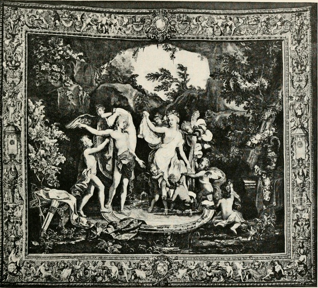 An illustration from Tapestries, their origin, history and renaissance, 1912, leaf 32