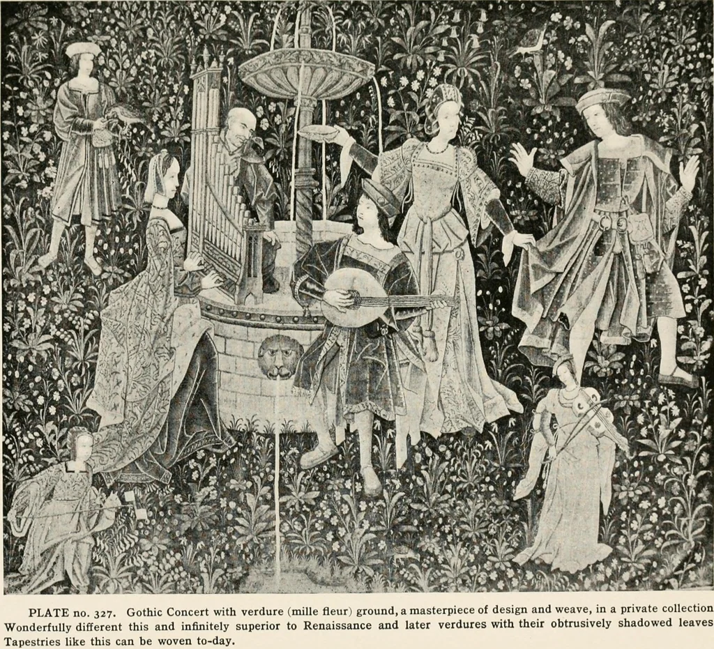 An illustration from Tapestries, their origin, history and renaissance, 1912, leaf 348