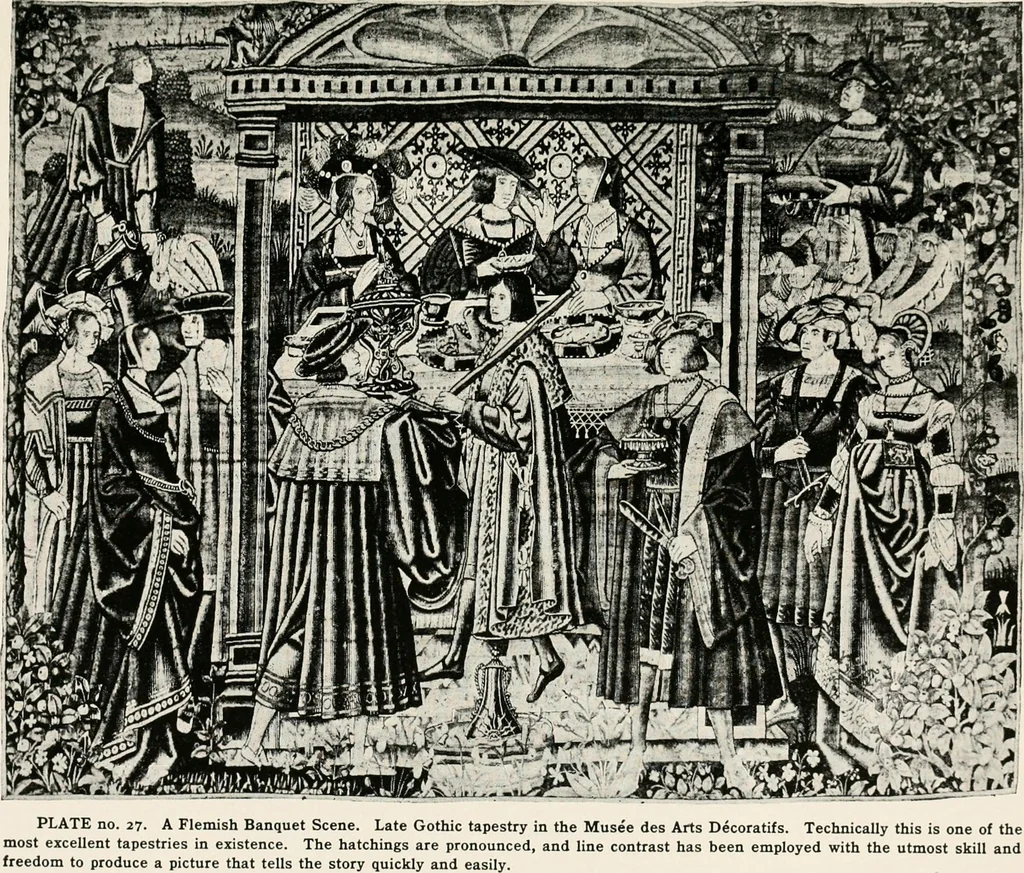 An illustration from Tapestries, their origin, history and renaissance, 1912, leaf 36