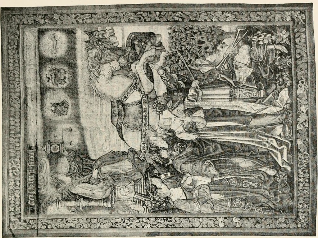 An illustration from Tapestries, their origin, history and renaissance, 1912, leaf 416