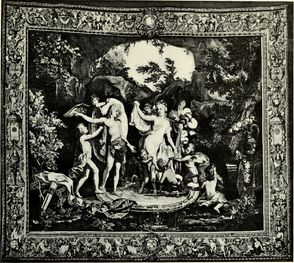 An illustration from Tapestries, their origin, history and renaissance, 1912, leaf 28