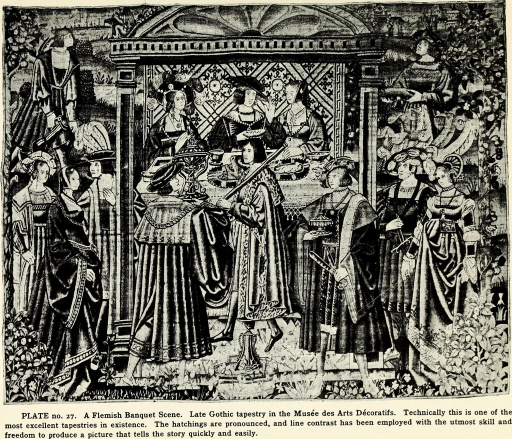 An illustration from Tapestries, their origin, history and renaissance, 1912, leaf 32