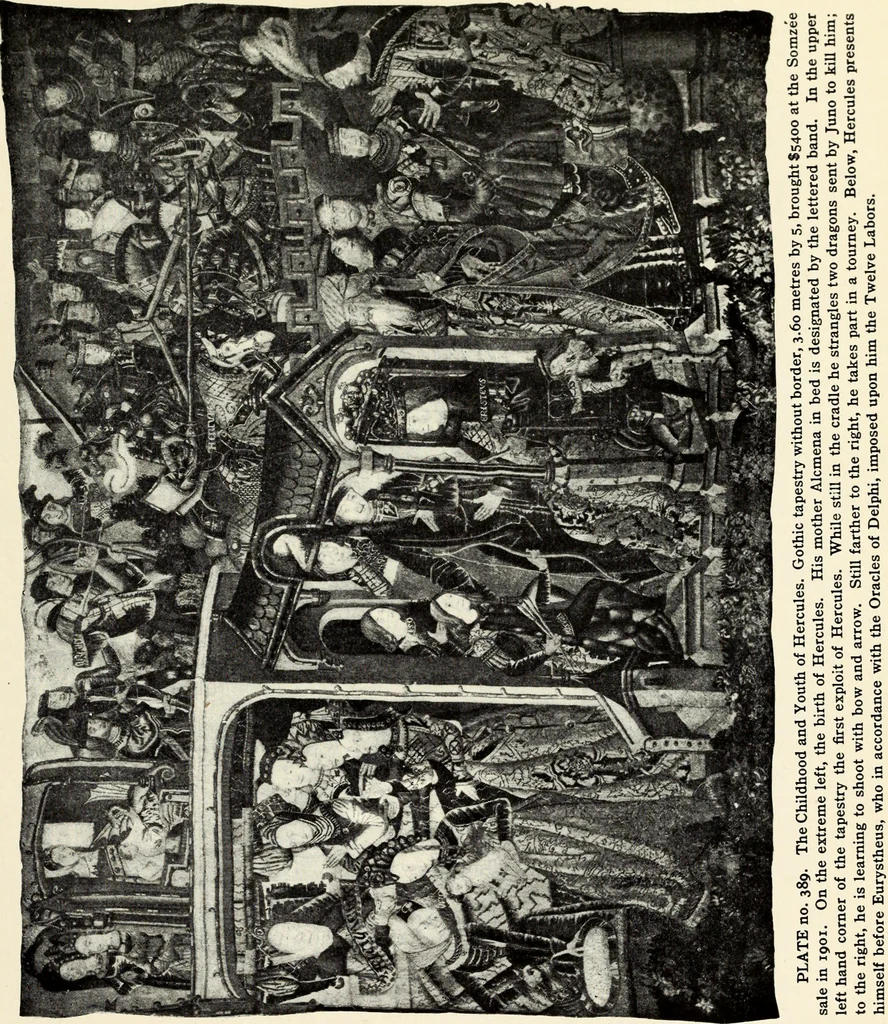 An illustration from Tapestries, their origin, history and renaissance, 1912, leaf 406