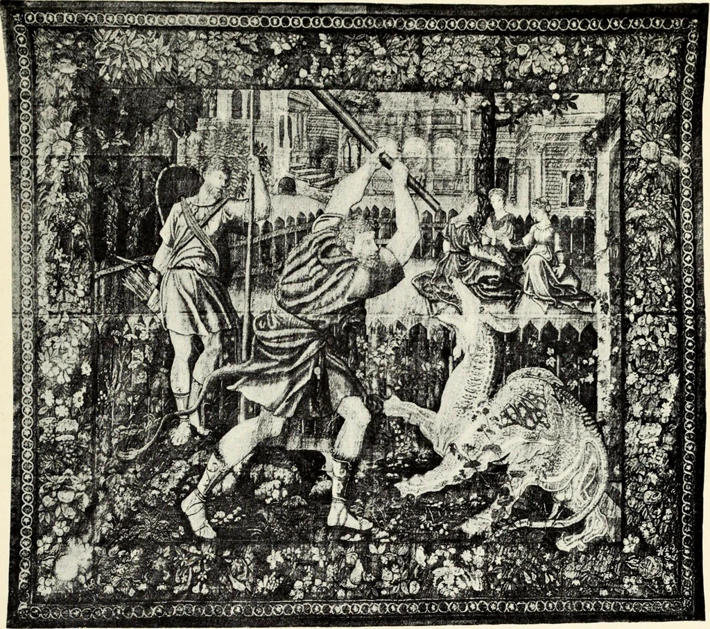 An illustration from Tapestries, their origin, history and renaissance, 1912, leaf 416
