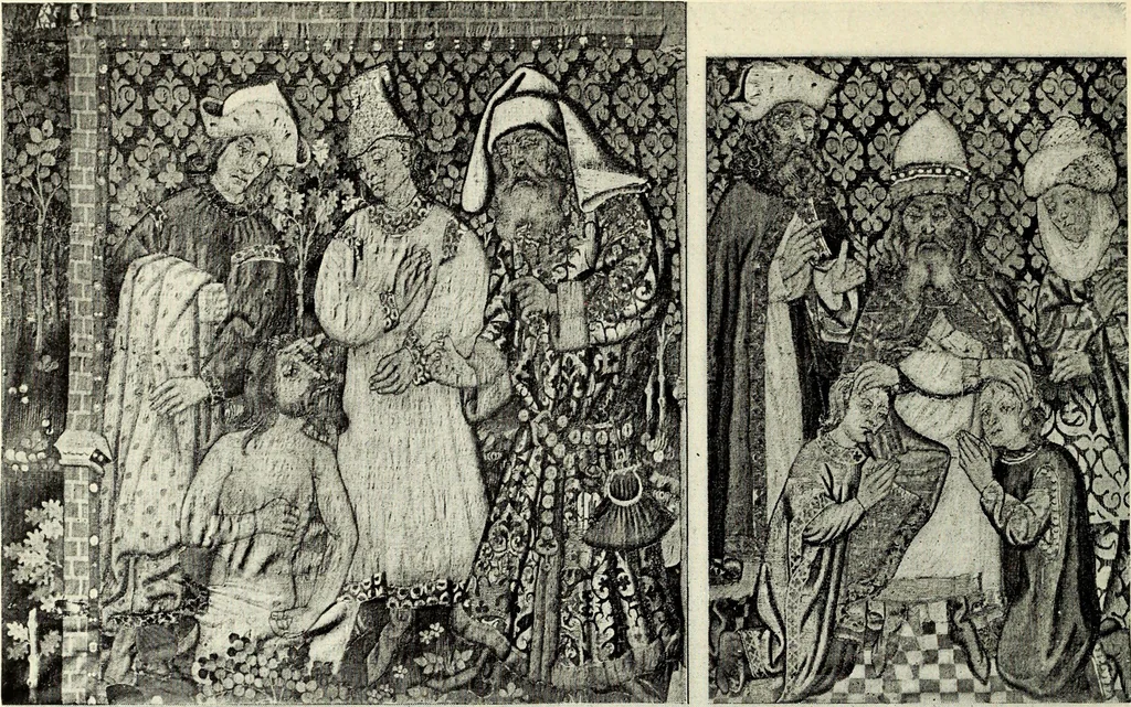 An illustration from Tapestries, their origin, history and renaissance, 1912, leaf 55