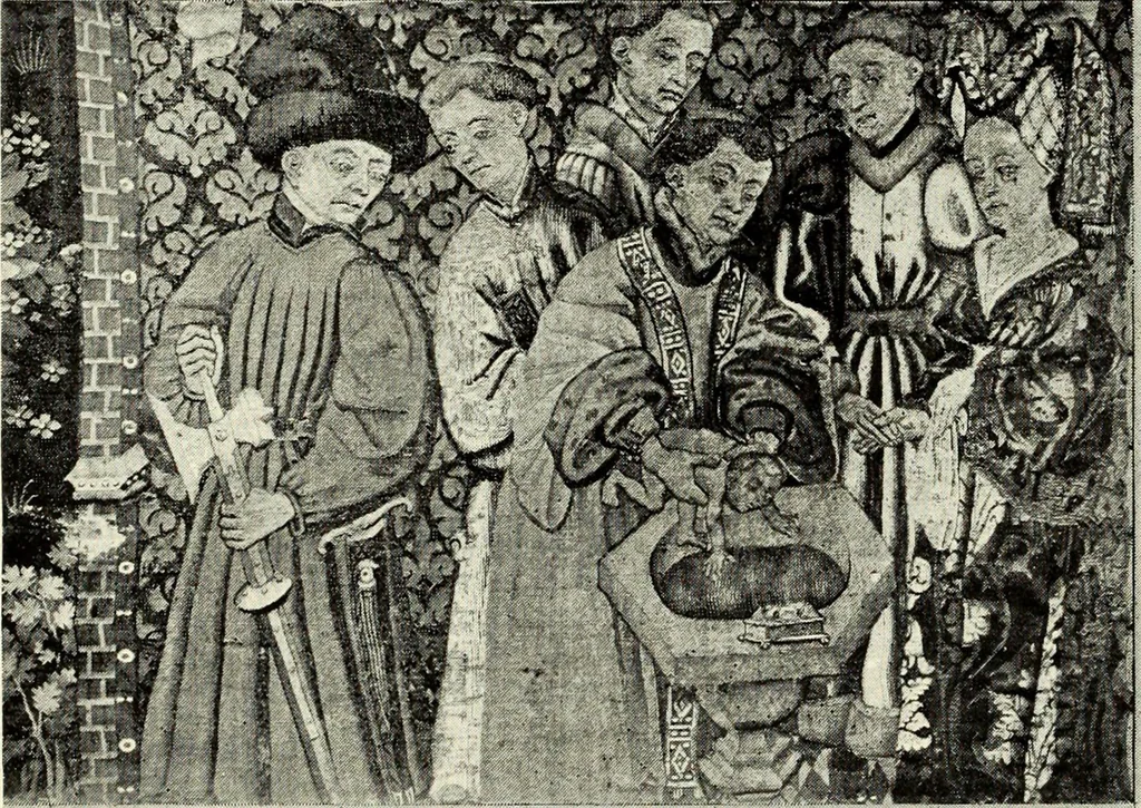 An illustration from Tapestries, their origin, history and renaissance, 1912, leaf 55