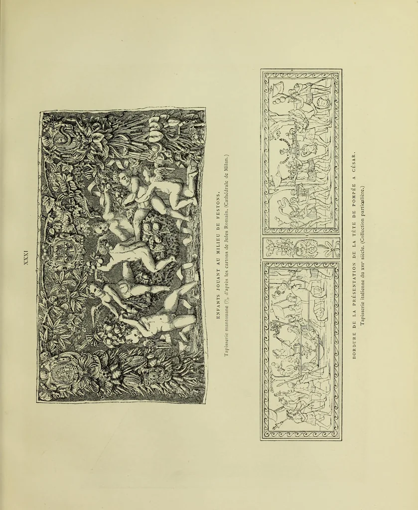 An illustration from Tapisseries, broderies et dentelles; recueil de modeles anciens et modernes, 1890, leaf 128