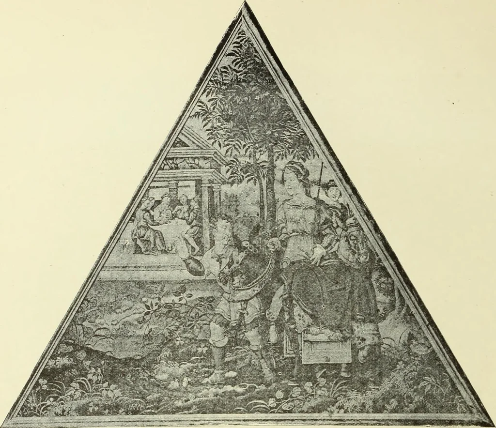 An illustration from Tapisseries, broderies et dentelles; recueil de modeles anciens et modernes, 1890, leaf 129