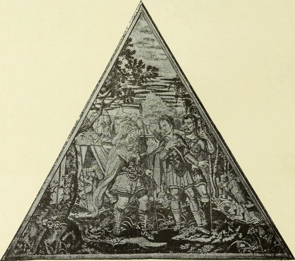 An illustration from Tapisseries, broderies et dentelles; recueil de modeles anciens et modernes, 1890, leaf 129