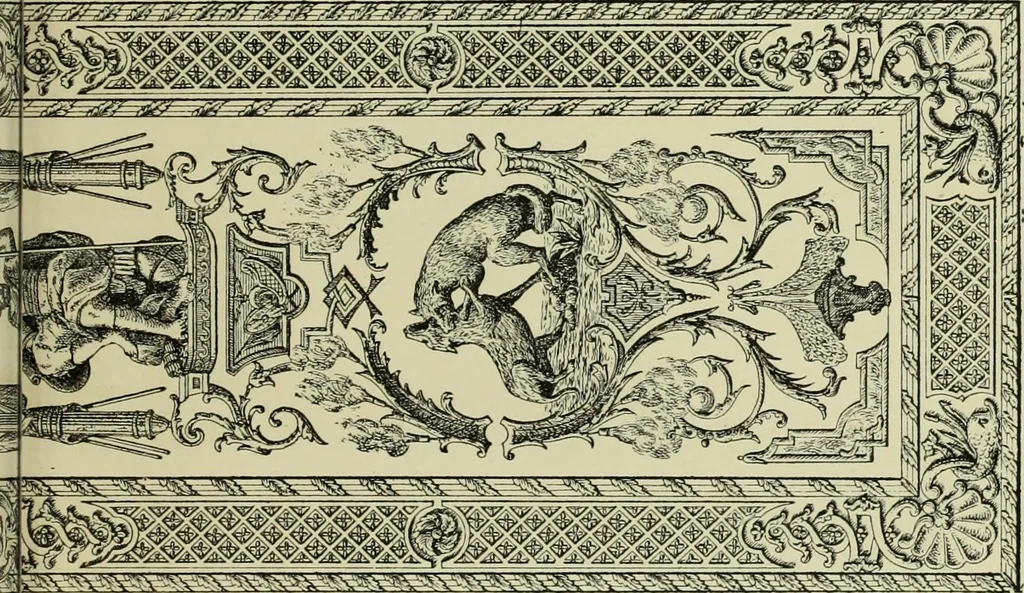 An illustration from Tapisseries, broderies et dentelles; recueil de modeles anciens et modernes, 1890, leaf 158