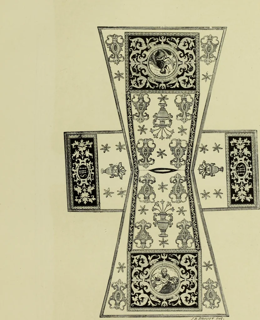 An illustration from Tapisseries, broderies et dentelles; recueil de modeles anciens et modernes, 1890, leaf 188